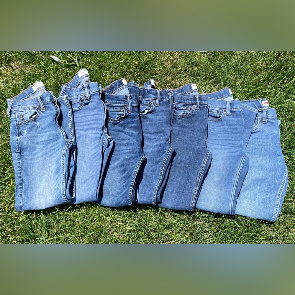 Abercrombie & Fitch Boys Jeans Size 9/10 and one pair of Levi’s